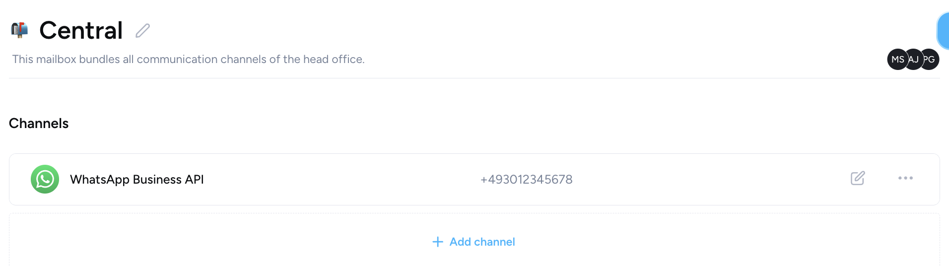 WhatsApp-Kanal hinzufügen